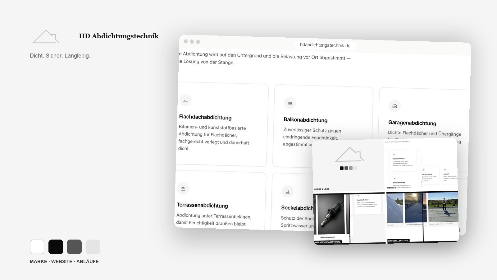 HD Abdichtungstechnik — Marke und Website